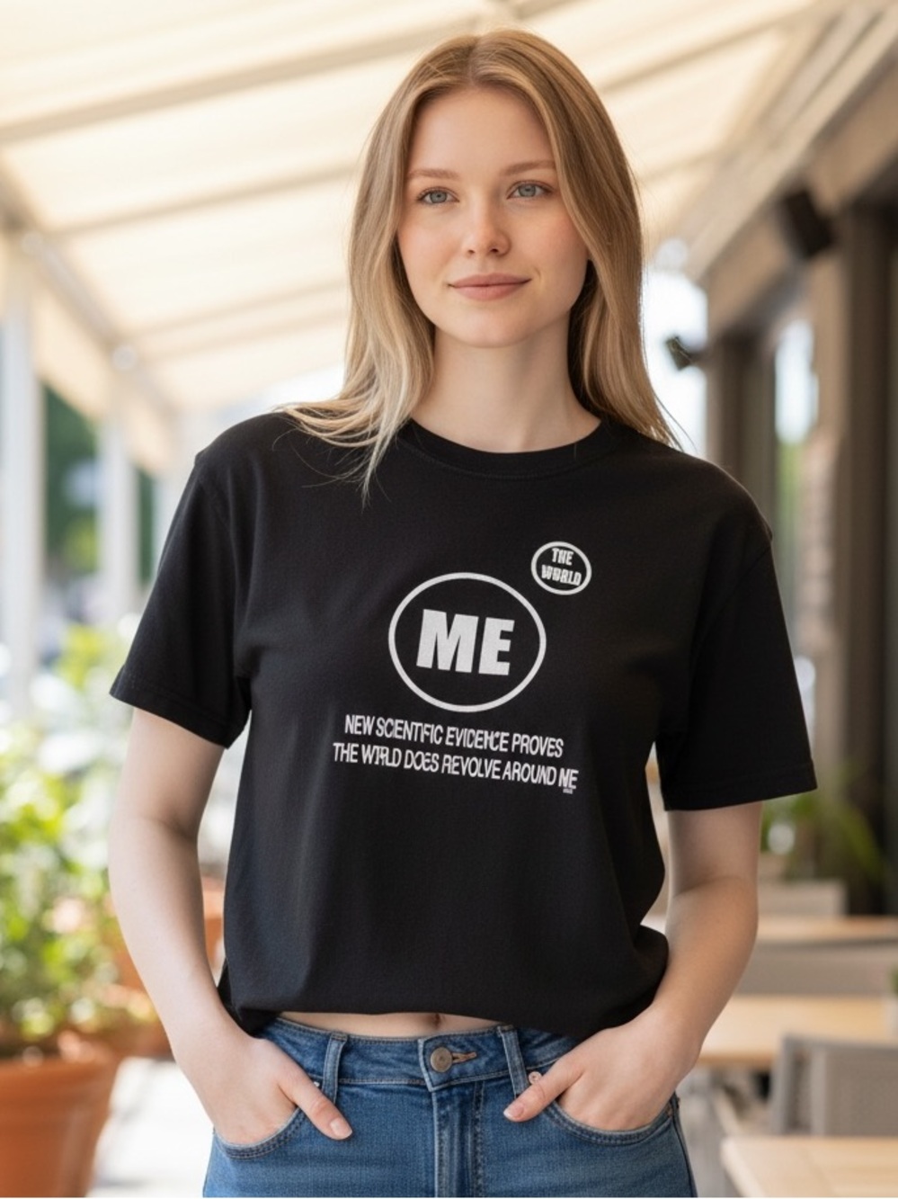 🖤 Funny “The World Revolves Around Me” Graphic Tee Black Novelty Shirt Youth L
